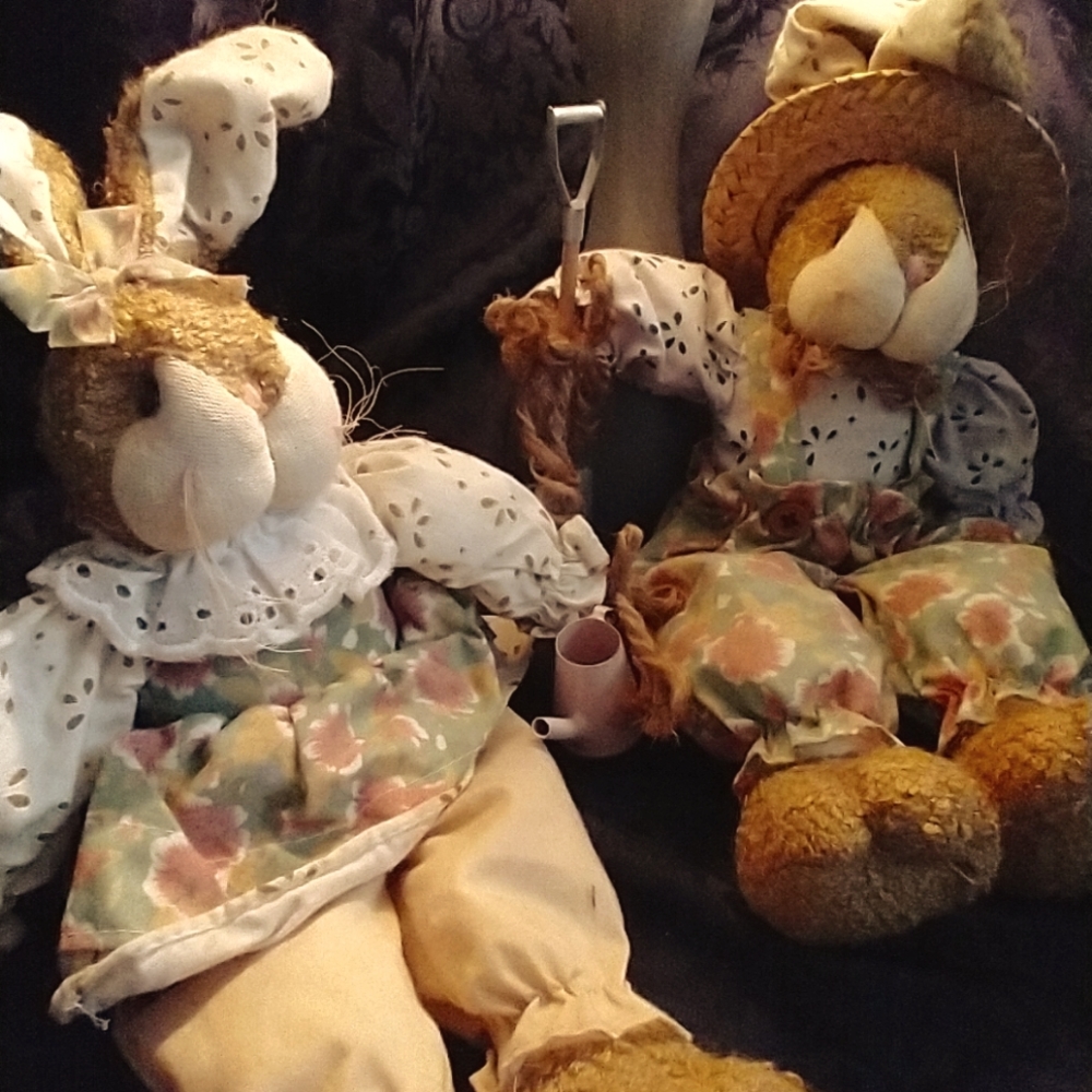 Creative Design Soft Gardening Bunny Dolls- Pair